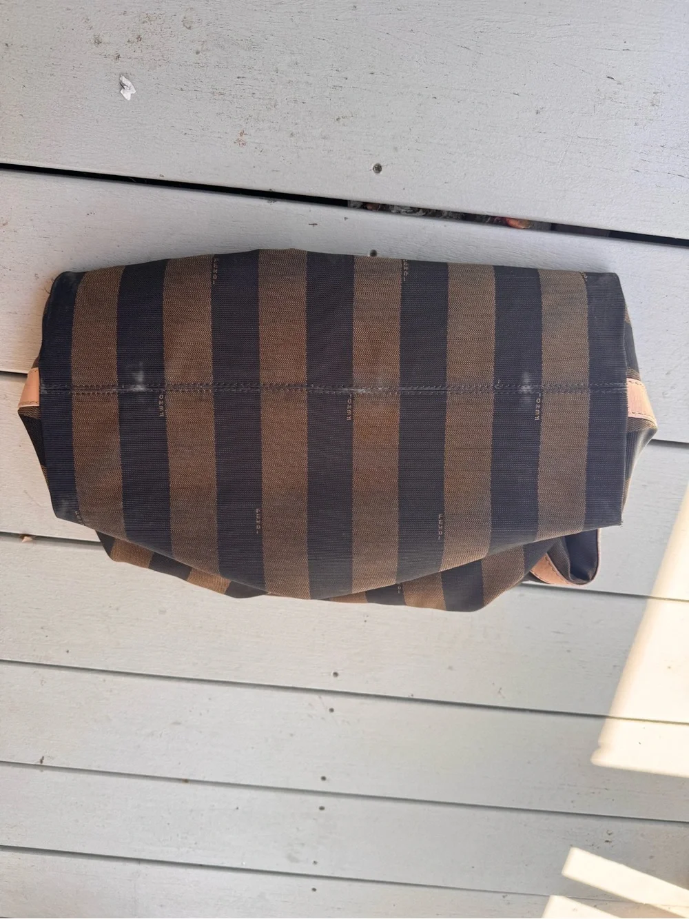 Fendi Brown and Black Striped Hobo Bag - Picture 9 of 15